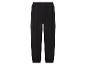 Zwarte fleece cargo joggingbroek met elastische tailleband en enkelboorden.