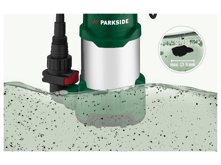 PARKSIDE dompelpomp in water met deeltjes tot 5 mm