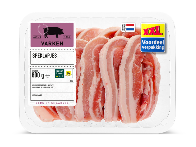 Verpakking speklapjes (800 g)