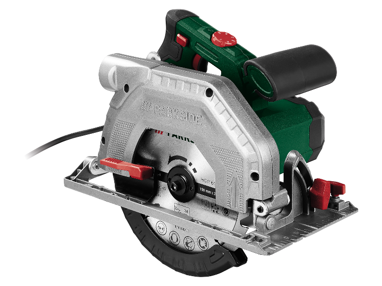 Een Parkside cirkelzaag, een handzame elektrische zaag voor houtbewerking.