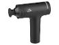 Zwart massagepistool met Crivit-logo en witte streep