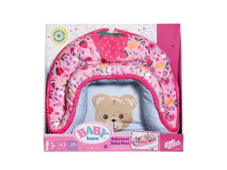 BABY born Babynest Baby Nest met aardbeienontwerp, geschikt voor poppen van 34-46cm
