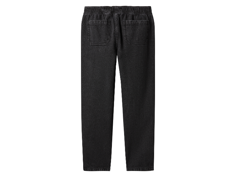 Kinder zwarte jeans met elastische tailleband.