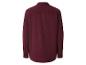 Bordeauxrode corduroy herenoverhemd met lange mouwen
