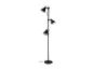 Zwarte vloerlamp met drie verstelbare spots
