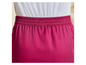 Een roze rok met elastische tailleband.
