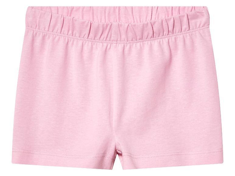 Roze katoenen shorts voor meisjes.