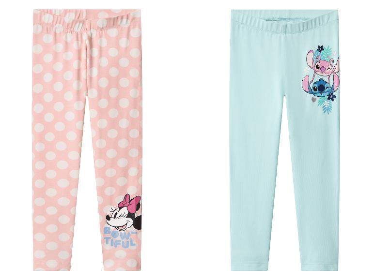 Kinderlegging Minnie Mouse met roze stippen en blauwe Stitch & Angel legging