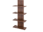 Bruine wandplank met vijf planken in houtlook