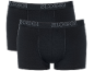 Twee zwarte boxershorts met een elastische tailleband met het merklogo.