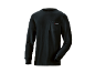 Zwart herenshirt met lange mouwen en een borstzak.