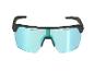 Zwarte sportzonnebril met blauwe glazen