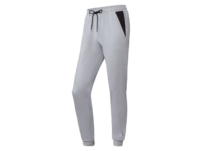 Grijze joggingbroek met zwarte details.