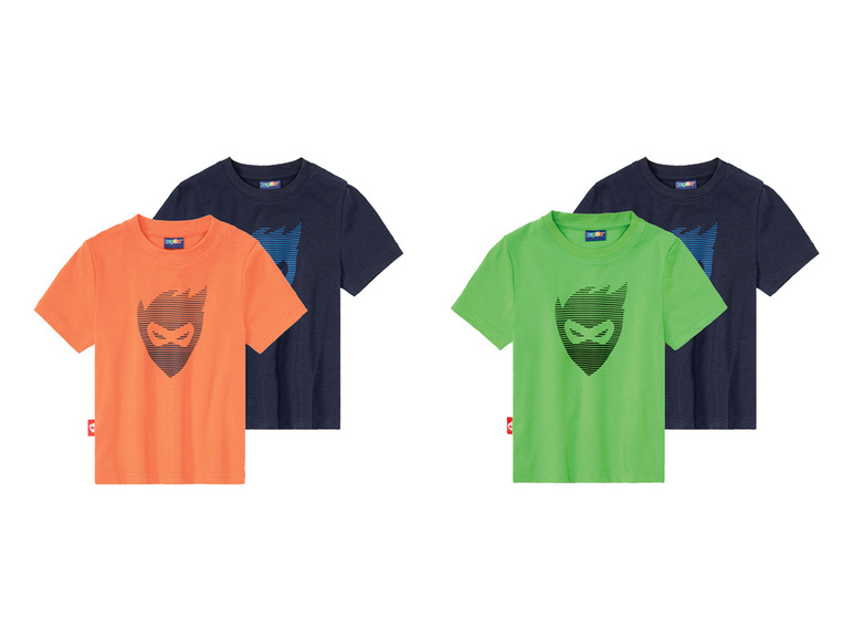 Ga naar volledige schermweergave: lupilu® Peuters jongens functionele shirts, 2 stuks, met katoen - afbeelding 1