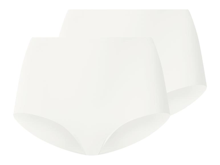 Set van 2 witte hoge tailleslips voor dames