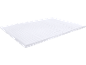 Wit matras of topmatras met een geribbelde textuur, diagonaal geplaatst.