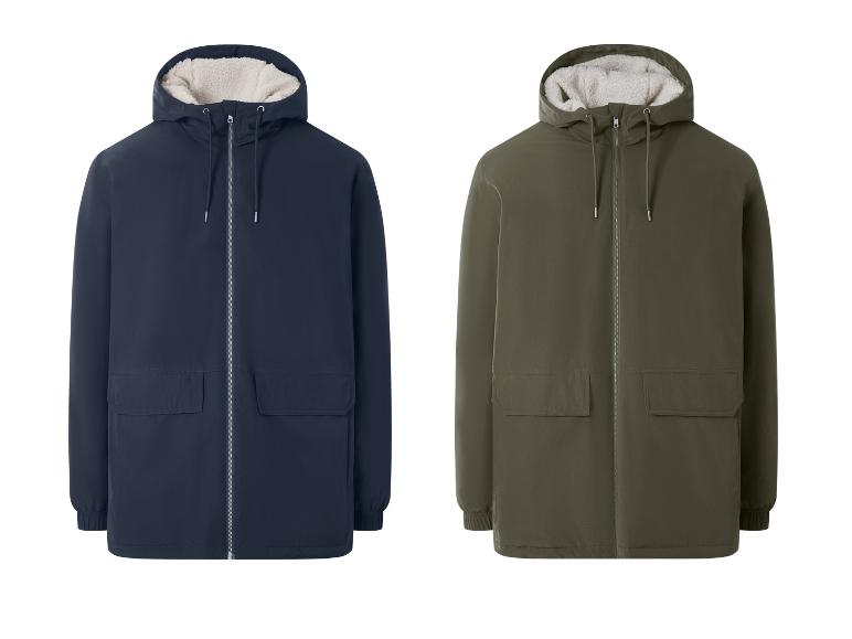ESMARA MEN Herenparka in marineblauw en olijfgroen met teddy voering.