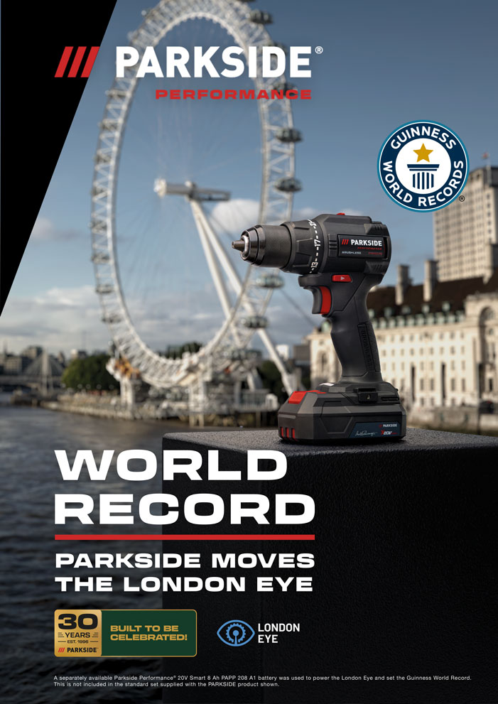 PARKSIDE PERFORMANCE Accu-schroefboormachine Wereldrecord Banner (Mobile)