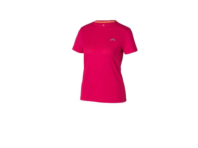Roze Crivit sportshirt voor dames met korte mouwen en logo op de borst.