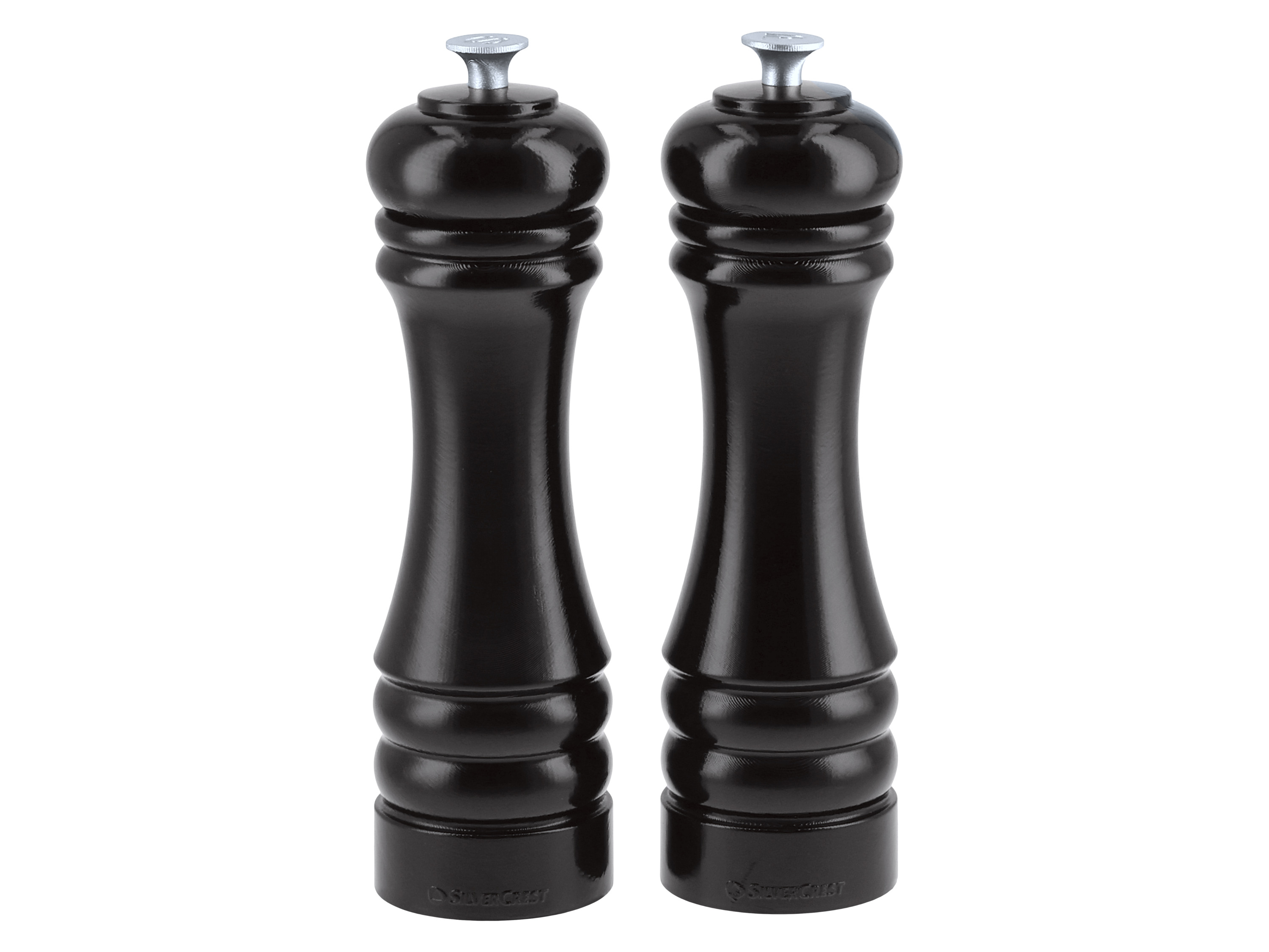 SILVERCREST Zout- en pepermolen set, 2-delig (Zwart)