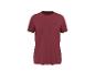 Bordeauxrood sport T-shirt met korte mouwen en klein logo op de borst.