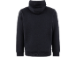 Zwarte hoodie voor heren, achteraanzicht.