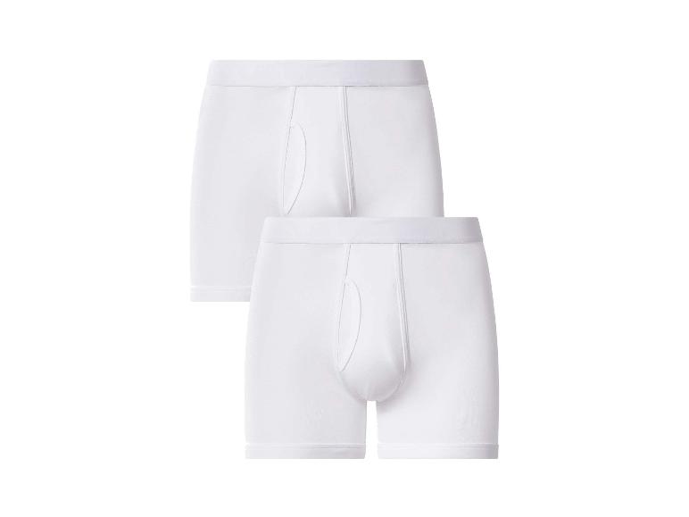 Set van 2 witte boxershorts voor heren