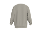 Grijze sweater met lange mouwen, achteraanzicht.