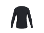 Zwart sportshirt met lange mouwen, achteraanzicht