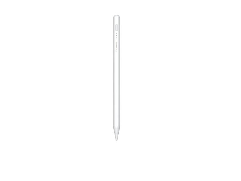 Een witte Silvercrest stylus voor tablets