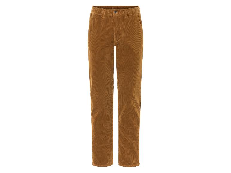 Een paar bruine corduroy broek