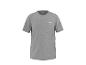 Grijs T-shirt met korte mouwen en een klein wit logo op de borst.