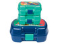 Drie Paw Patrol lunchboxen met een voetbalthema.