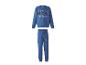 Blauw trainingspak met sweatshirt en broek, bedrukt met 'NYC MY TEAM'.
