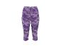 Paarse sportcapri legging met abstract patroon en trekkoord.