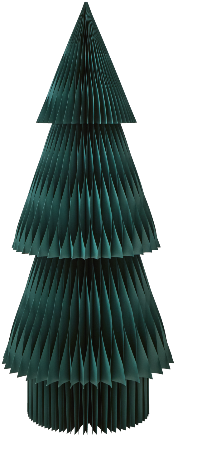 Papieren kerstboom, Ø80 x 180 cm (Groen)