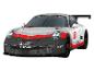 Porsche 911 GT3 Cup 3D-puzzel, met Michelin, Chopard, Mobil 1 en Boss logo's