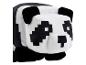 Zwart-witte panda knuffel met pixelontwerp