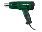 Groen en zwart heteluchtpistool met stroomkabel, model PHLGD 2000 E5.
