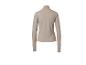 Beige shirt met lange mouwen en col, achteraanzicht.
