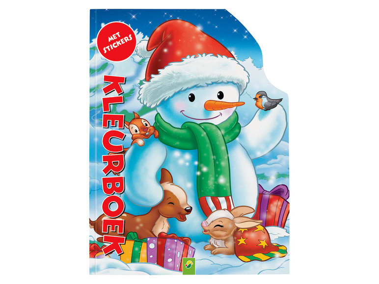 Kinderboek met kerstthema (Kleurboek sneeuwpop)