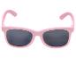 Roze kinderzonnebril met donkere glazen.