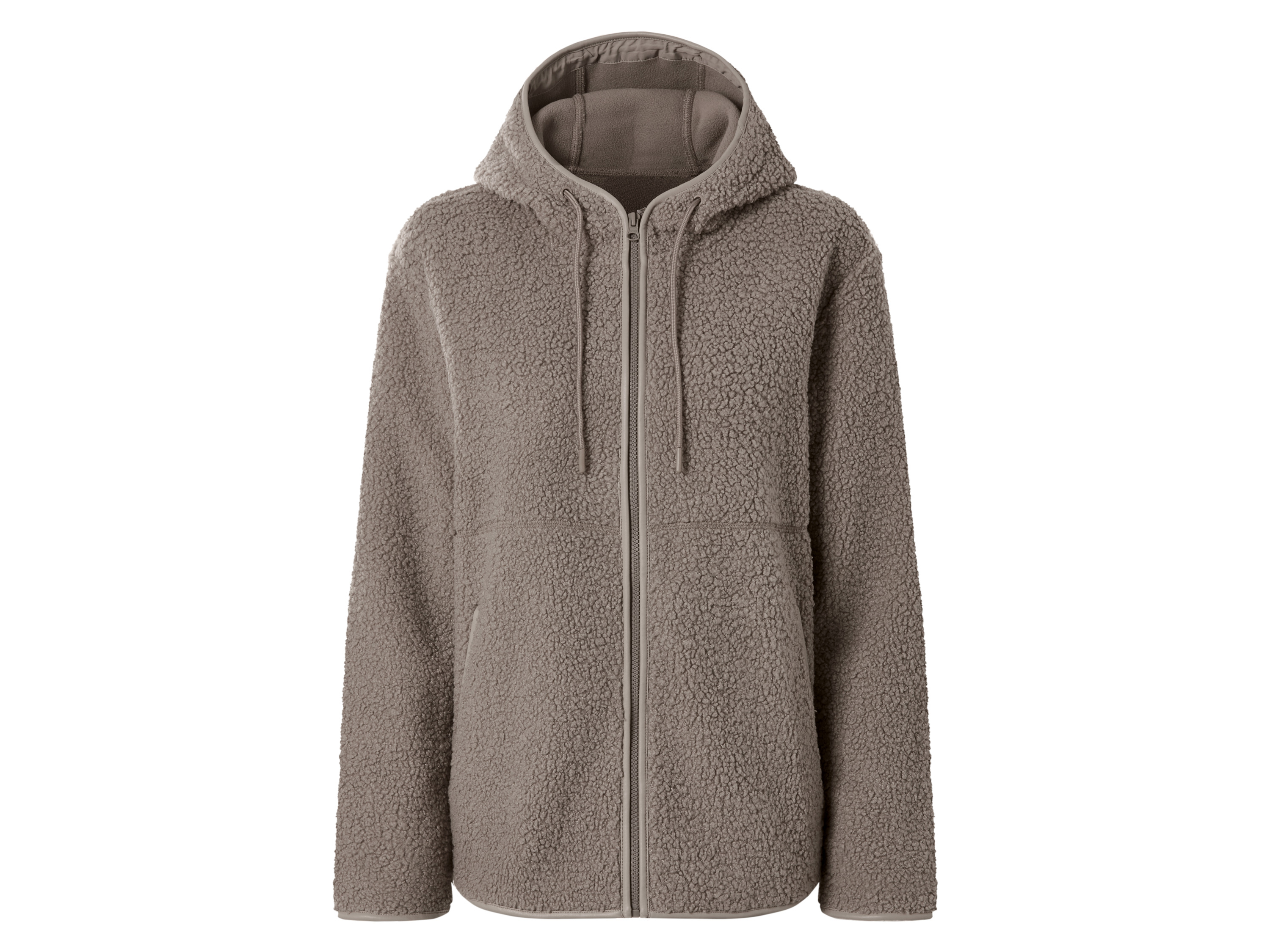 ESMARA Dames teddy fleecejas (Beige, XS (32/34))