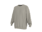 Beige sweatshirt met lange mouwen en ronde hals.