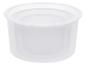 Ronde transparante plastic container