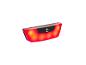 Rood fietsachterlicht met aan/uit-knop