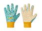 Tuinhandschoenen voor kinderen met raketpatroon en antislipcoating.