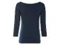 Donkerblauwe longsleeve met ronde hals.
