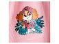 Roze Paw Patrol shirt met Skye en tropische print.