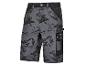 Grijze Parkside werkshorts met camouflageprint.